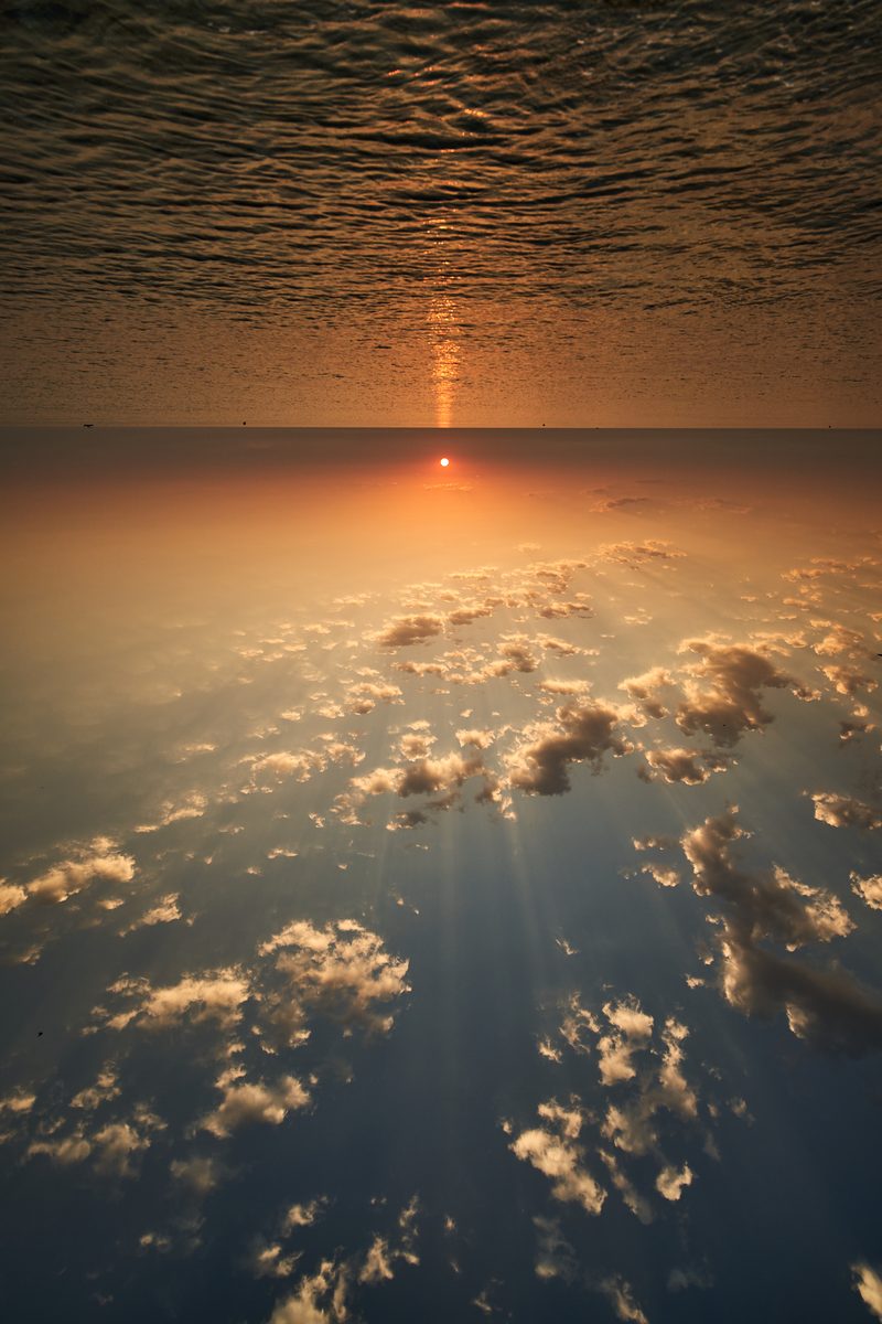 Atardecer invertido naranja